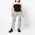 Hyein Seo contrasting paneled cropped trousers - Grey