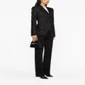 Alexander McQueen pinstripe asymmetrical wool blazer - Black