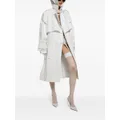 Dolce & Gabbana belted patent-finish trench coat - White