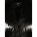 Dolce & Gabbana striped faux-fur coat - Black