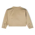 Versace Kids buttoned cotton shirt jacket - Neutrals