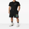 Philipp Plein Rainbow Stripes track shorts - Black