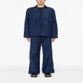 sacai belted wide-leg trousers - Blue