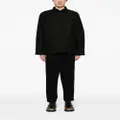sacai embroidered shirt jacket - Black
