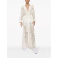 Dolce & Gabbana short lace dressing gown - White
