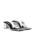 Versace Medusa-Head 65mm metallic mules - Silver