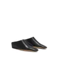 Jil Sander square-toe leather mules - Black