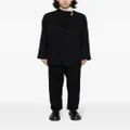 Yohji Yamamoto pinstriped single-breasted blazer - Black