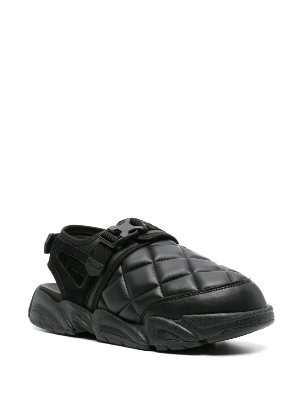 PUMA x Pleasures quilted sandals - Black