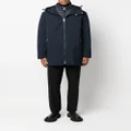 Armani Exchange double-layer hooded coat - Blue