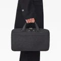 Ferragamo monogram-embossed leather briefcase - Black