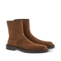 Ferragamo panelled nubuck ankle boots - Brown