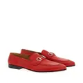 Ferragamo Gancini-buckle leather loafers - Red