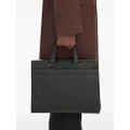 Ferragamo Gancini embossed-leather briefcase - Black