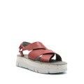 Camper Oruga UP leather sandals - Red
