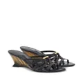 Ferragamo Gancini 70mm wedge sandals - Black