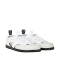 Versace panelled leather caged sandals - White