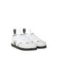 Versace panelled leather caged sandals - White