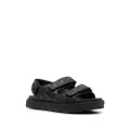 Karl Lagerfeld quilted slingback-strap leather sandals - Black