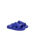 Ferragamo open-toe leather slides - Blue
