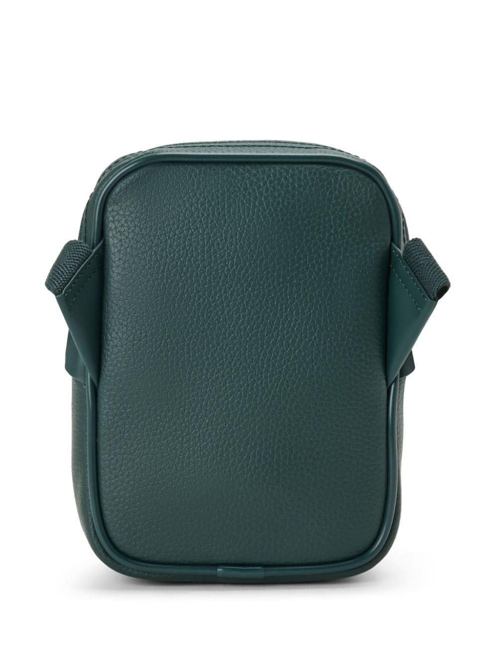 Lacoste faux-leather messenger bag - Green