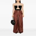 Rick Owens satin straight trousers - Brown