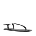 Brunello Cucinelli Monili-chain leather sandals - Black