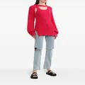 Helmut Lang cut-out ribbed-knit jumper - Pink