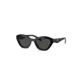 Prada Eyewear logo-lettering cat-eye sunglasses - Black