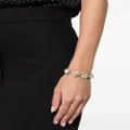 Moschino crystal-embellished bracelet - White