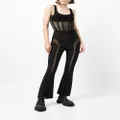 Dion Lee high-waisted lace-trim trousers - Black