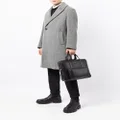 Emporio Armani leather logo patch briefcase - Black