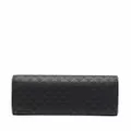 Emporio Armani monogram-print faux-leather wallet - Black