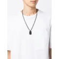 Tateossian textured-tag pendant necklace - Black