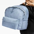 Giuseppe Zanotti frayed denim backpack - Blue