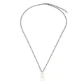 Paul Smith engraved-pendant necklace - Silver