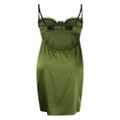 Kiki de Montparnasse Lace Inset silk charmeuse nightdress - Green