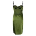 Kiki de Montparnasse Lace Inset silk charmeuse nightdress - Green