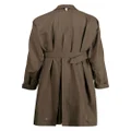 sacai belted trench coat - Green