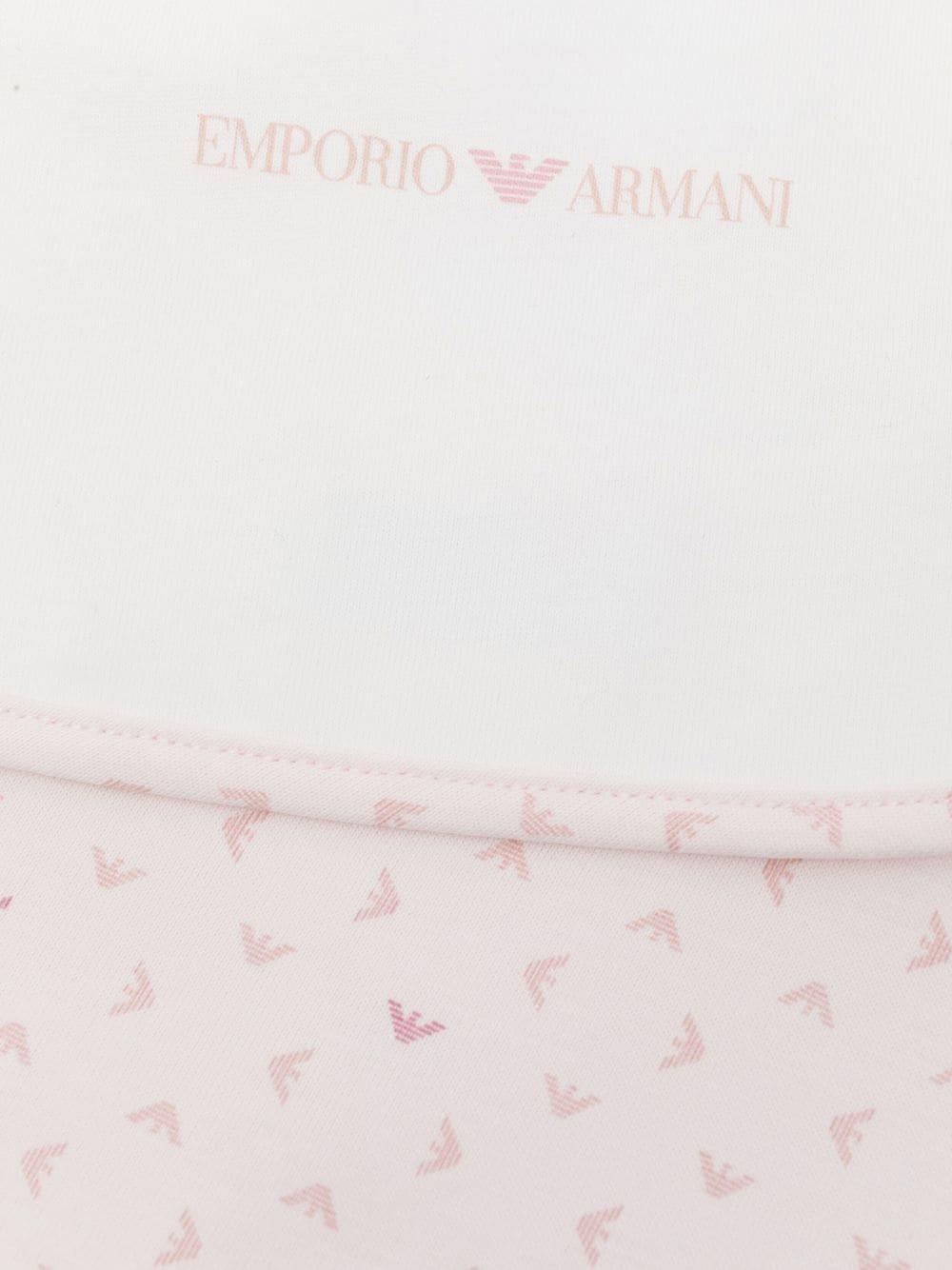 Emporio Armani Kids logo-print set of two bibs - Pink