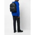 Armani Exchange debossed-logo pocket backpack - Black