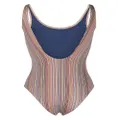 Paul Smith round-neck striped swimsuit - Green