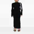 Balenciaga Spiral ribbed-knit maxi dress - Black