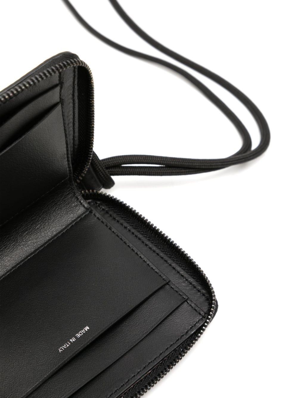 Paul Smith Shadow Stripe zipped leather wallet - Black