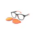 Emporio Armani reversible square-frame sunglasses - Red