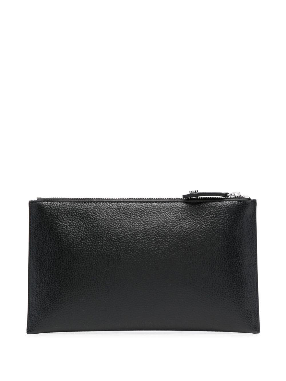 Vivienne Westwood Orb-plaque zipped pouch - Black