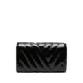 Armani Exchange logo-plaque quilted wallet - Black