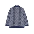 Lacoste Kids logo-embroidered zip-up jacket - Blue