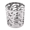 Alessi abstract-pattern metallic-effect glass (15.5cm) - Silver