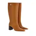 Ferragamo 85mm leather boots - Brown